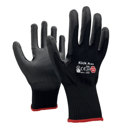 Kick Ass Gloves - ANSI/ISEA 105 Cut Level 4 Cut Protection for Insulators - Kick Ass Fab